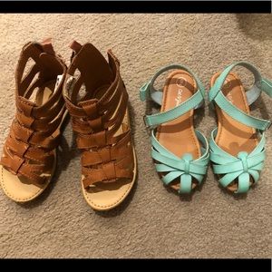 Carter’s and Cat and Jack girls Sandler size 9